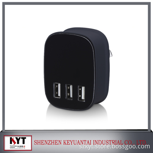 22.5W 4.5A Wall Charger 3-Port USB Travel Charger with EU/US/AU/UK/KC Plug